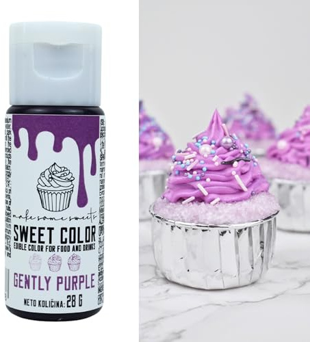 MakeSomeSweets VIOLA - Coloranti Alimentari Gel Vegano Per Dolci - Colorante Alimentare Viola Liquido per Decorare le Torte, Biscotti, Fondente e Macaron - Senza Olio Di Palma - 28g