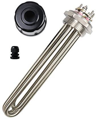 DN40 1,5 BSP Thermoplongeur Élément Chauffant électrique instantané Chauffe-réservoir d'eau (Tension : 1, Puissance : 12KW 400mm) (6kw 290mm 2) (3kw 220mm 2)