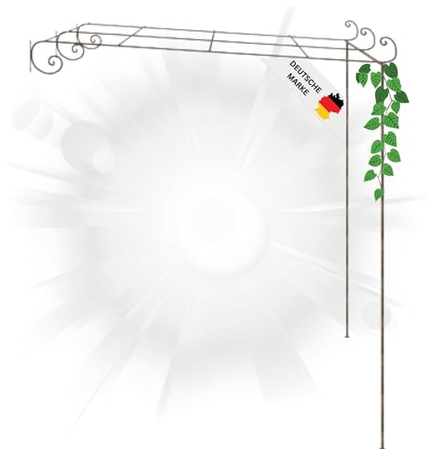 DELUKE® Pergola aus Eisen RITTO | 3x3x2,5m BxTxH, Antik-Braun | Rankhilfe Pergola aus Metall Bausatz freistehend Sonnenschutz Gartendeko Gartenpergola