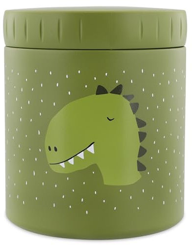 Trixie – Caja de comida isotérmica de acero inoxidable 500 ml – Envase de comida para almuerzo/merienda (Mr. Dino (Dinosaurio)