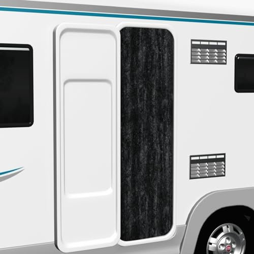 Ailgely Flauschvorhang Chenille 56 x 200 cm, Türvorhang aus Chenille Fliegenschutz Insektenschutz Camping Insektenschutz für Camping Wohnwagen Anthrazit