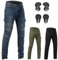 ForMTRider Pantalones Moto con Armadura CE Jeans para Moto y Bicicross, Ajuste Estilizado,Azul,M=34W/30L