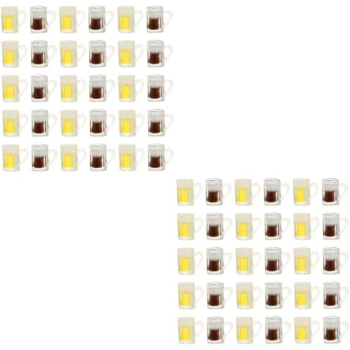 TOYANDONA 2 Sets Realistische Harz Bier Charms 1:6/1:12 Puppenhaus Bier Modelle Multi-funktionale Handwerk 30 Stücke * 2