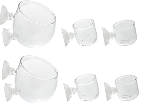BELLIFFY Aquarium Pflanzenbecher 6 Stück Wasserpflanzgefäße Aus Glas Pflanzentöpfe Mit Löchern Kompakt Und Leicht Für Aquarien Und Wasserpflanzen