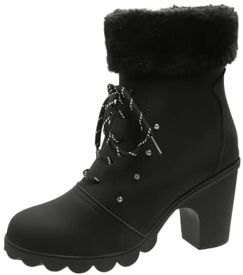 Generisch angebote des tages heute damenReitstiefel Damen Casual Langschaft Boots Winterschuhe Damen Chelsea Mit Rutschfest Sohle Casual Spitze Zehe Klobiger Bl black week angebote