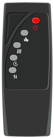 Replace Remote fit for Innoflame Electric Fireplace RV23V80L-MT1 RV23V80S-MT1 RV26V80S-MT1 RV23V80M-MT1 RV26V80M-MT1 S18P1-01 S24P1-01 S24V1-01 RV23V80S-1 RV26V80L-MT1