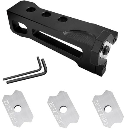 gQsskli Kantenhobel Holz, Kantenschneider mit 3 Stück Klingen und 2 Stück Sechskantschlüssel, Manuelles Hobelmesser, Geeignet für Möbel, Holzverkleidungen, für Beschneiden und Entgraten (eisenhaltig)