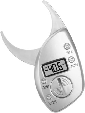 KOMBIUDA Körperfettmesszange Digital Tragbar Kleiner Hautfaltenmessgerät Mit Lcd Anzeige Präzise Körperfettmessung Für Fitness Gesundheitskontrolle Zuhause Und Unterwegs