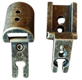 PuntoLuceLed 2 Pezzi Cerniere in lega metallica finitura bronzata con scodellino 27 mm e basetta per mobili antichi e ante in battuta - Stile Arte Povera A0109
