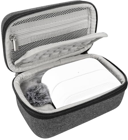 Geekria for Creators Custodia per microfono compatibile con Hollyland Lark M2S, case di ricarica, borsa rigida da viaggio per microfono, borsa da viaggio portatile con spazio per cavi (Grigio)