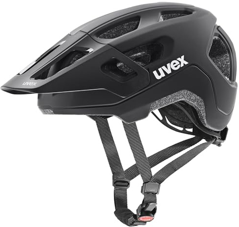 uvex react jr. - leichter Fahrradhelm für Kinder - individuelle Größenanpassung - waschbare Innenausstattung - black matt - 52-56 cm