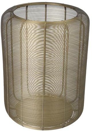 HRB Metall-Windlicht, Zylindrisch, 38 cm Höhe, 28 cm Durchmesser, Lackierte Ausführung in Gold, Modernes Design