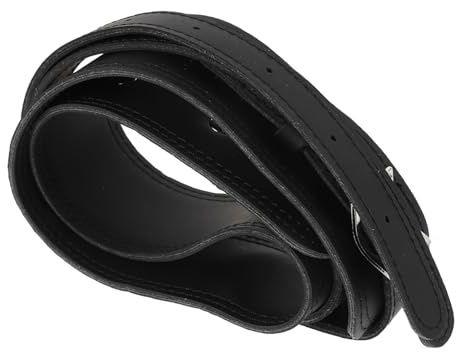 Verstellbarer Ledergurt für Tuba und Posaune, Schwarz, Zubehör | Leder, für Instrumente, Praktische Länge, Kreative Form, Druck, Schwarzes Band, Robustes Zubehör