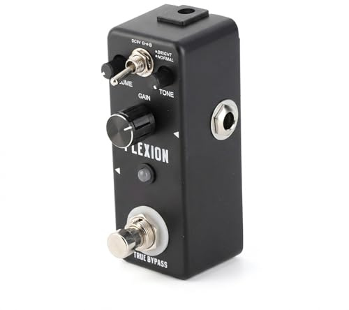 Pedale Chitarra Elettrica, Effetti Distorsione Overdrive e Distorsore Chitarra Elettrica, Custodia Leggera in Alluminio, True Bypass – Controllo Dinamico Tone, Volume e Gain, Ideale per Musicisti