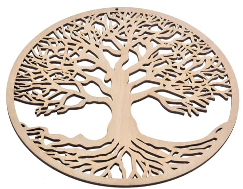Holzbaum all Art - Hochwertiger Hartholz | Großer Lebensbaum aus Holz | Lebensbaum aus Holz | Wanddeko, Fensterbilder | Hängedeko