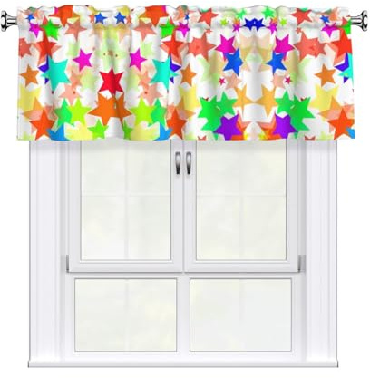 QAZWZML Tenda decorativa colorata a forma di stella, facile da installare, adatta per cucine, bagni, ecc.