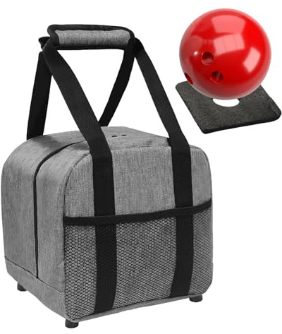 Générique Bowlingtasche mit Einer Kugel – Tasche für Sportausrüstung, Gepäck, Ausrüstung | für Handtuch, Zubehör, Turnier, Anfänger, Herren, Spieler, Freizeit, Club, Stadion