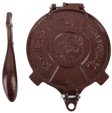 Pressa per Tortillas in Ghisa con Manico, Manuale per Torte Salate e Piadine da 27cm - Robusta Struttura, Facile da Usare, Ideale per Casalinga
