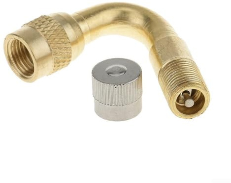 45° Metall Rad Reifen Ventilverlängerung Adapter 3,5 cm für Auto, LKW, LKW, Van – Gold (4 Stück)