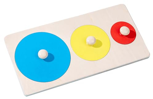 Formpusselleksak – pedagogiskt träspel, tidiga inlärningsblock, 11,73 x 3,03 tum Färgsortering Geometry Board | Montesori Development Activity Set, Småbarns hjärnträningslek