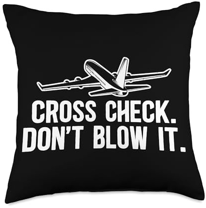 Cross Check Flight Attendant Stewardess Throw Pillow