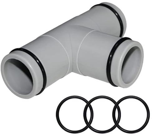 YUSHWENPTY Adaptador Manguera Piscina, Conector en T para Piscina, Racor Mangueras Piscinas Adecuado para Mangueras con Diámetro de 1-1/4 Pulgadas, para Piscina y Jardín (T de 32 mm)