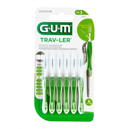 GUM Trav-LER 1,1mm Tanne Grün Interdental+6kappen