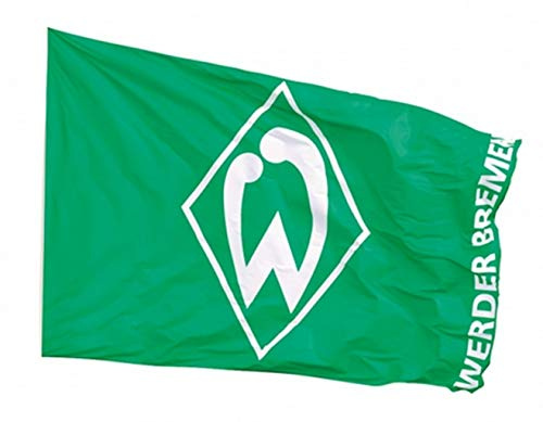 Werder Bremen Fahne - Flagge Werder Bremen - Fanartikel - Hissfahne groß - 300 x 200 cm - Flagge/Fahne, grün, L, 17574