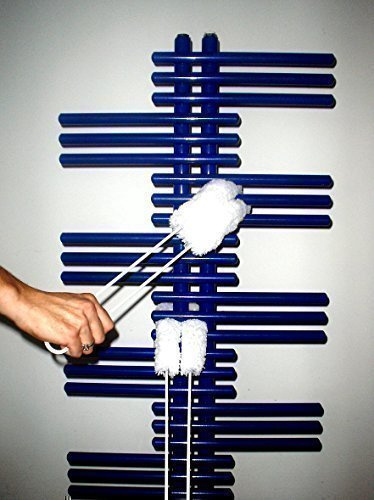 Reibu Reinigungsgerät aus Mikrofaser für Radiatoren und Röhrenheizkörper von Schwarz-Technik - staubbindend, zum Trocken- und Nassputzen, Jede Stelle leicht zu erreichen, Bezug abnehmbar