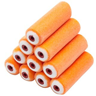 ProDec Advance 10 Pack 4 inch Flock Mini Paint Rollers for an Ultra-Smooth Finish with Gloss and Satin Paints on Skirting Boards, Window Sills, Panel Doors, Cabinets and Metal, 4