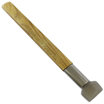 Fyrkantig platt agat burnisher metall lerjuvelerare 22 cm formande hantverk verktyg