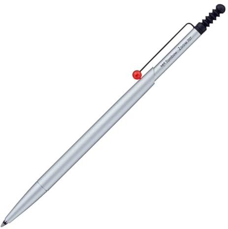 Tombow BC-SAZ04 Kugelschreiber Zoom 727 inklusive Geschenkverpackung, silber/rot