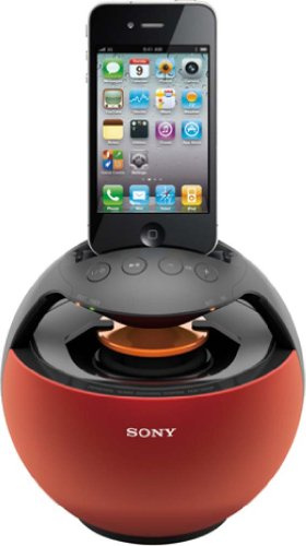 Sony RDPV20IPR - Altavoz para iPod/iPhone, Color Rojo