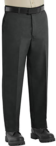 Red Kap Men's Wrinkle-Free Work Pants, Black, 36W x 30L