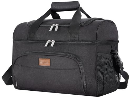Lifewit große Kühltasche für 27/32/48 Dosen, isolierte Lunch-Tasche, leichte, tragbare Kühltasche, doppellagig für Picknick, Strand, Arbeit
