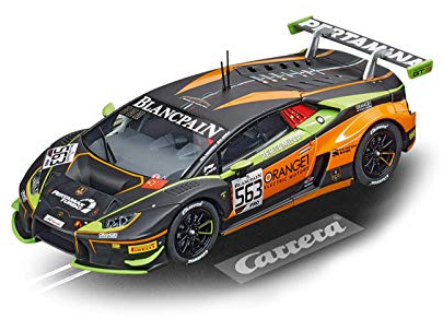 Carrera Evolution Lamborghini Huracán Orange1 FFF Racing Team, No.563 | Slotcar im Maßstab 1:32 | Front- und Rücklicht | Spielzeug für Kinder ab 8 Jahren