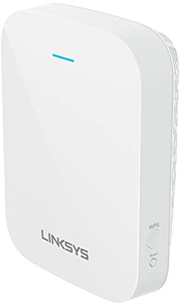 Linksys WiFi Extender, WiFi 6 Range Booster, Dual-Band Booster, Internet Repeater, 2,000 Sq. ft Coverage, Speeds up to (AX1800) 1.8Gbps - RE7310