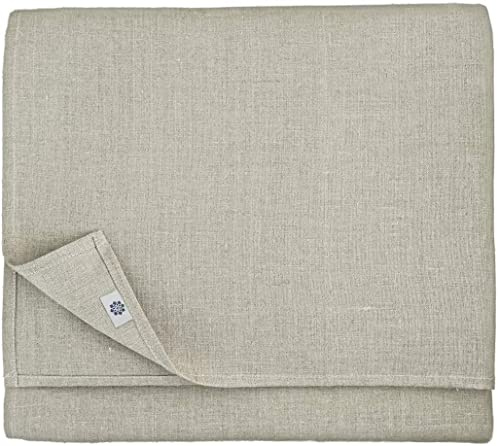 Linen & Cotton Elegante Festliche Tischdecke Stoff Anabella - 100% Leinen, Beige/Natur (147 x 300 cm) Tischtuch Tischwäsche Rechteckig für Restaurant Hotel Cafe Deko Hochzeit Geburtstag Party Fest