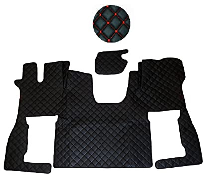 Bodenmatte aus Eco-Leder, kompatibel mit Scania S 2016+, automatisch, Schwarz