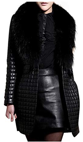 HHMY Damen Schwarz GroßE GrößE, Kunstpelz mantel Pelzmantel Langarm Teddyfell-Mantel Herbst Winter üBergangsmantel Faux Fur Cardigan- Fellmantel- Kunstledermantel- Motorradmantel, 3XL