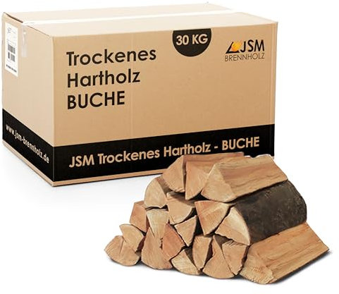 30kg Brennholz - 100% Buche, ofenfertig, Scheitlänge ca. 25 oder ca. 33 cm - für Kamin, Ofen, Feuerschalen, Lagerfeuer - Buchenholz Kaminholz Feuerholz Grillholz (Scheitlänge ca.33cm)