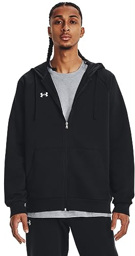 Under Armour Herren Ua Rival Cotton Fz Hoodie sportliche Sweatjacke, Warmer Kapuzenpullover mit durchgehendem Reißverschluss (1er Pack)
