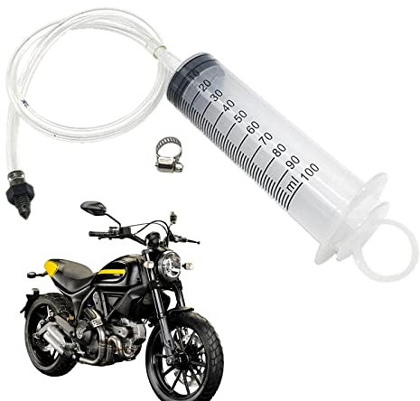 Fowybe Kit spurgo Olio Freni,Dispositivi di spurgo dell'olio del Freno Idraulico per motociclette con Viti per Tubi - Kit di spurgo Bici da Viaggio per Scooter, Moto