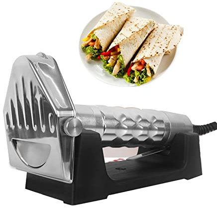 HMWOKPOT 80W Commercial Shawarma Kebab Slicer Electric Handheld Shawarma Slicing Machine Professional Electric Gyro Cutter with Holder,110V