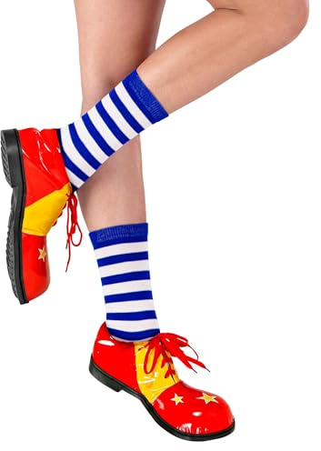 W WIDMANN MILANO Party Fashion - Ringelstrümpfe | Für Erwachsene, Kostümzubehör für Clown-Kostüme, Karneval und Mottoparty