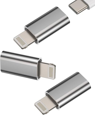 Lightning auf USB C Adapter(3Pack)Type C Mutter to Lightning Männlich Klinke Ladekabel Stecker Charger Kabel Netzteil Ladegerät Zubehör Set für iPhone 14 13 12 11 Pro Max Mini X Xs Xr Se 7 8 Plus tp