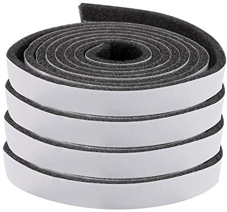 SEWOART 4rolls Sound Insulation Sealing Strip for Door Frame Weather Stripping Door Seal Self-Adhesive Noise Reduction Seal Strip for Garage Windows