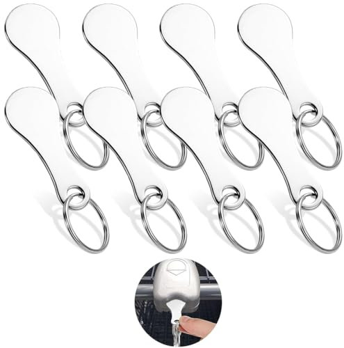 Aililong 8er Pack Einkaufswagenlöser Schlüsselanhänger - Abnehmbarer Edelstahl Einkaufswagenchip zum leichten Lösen von Einkaufswägen