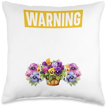 Pansy Flower Seeds for Planting Pansies Flower Gardener Throw Pillow