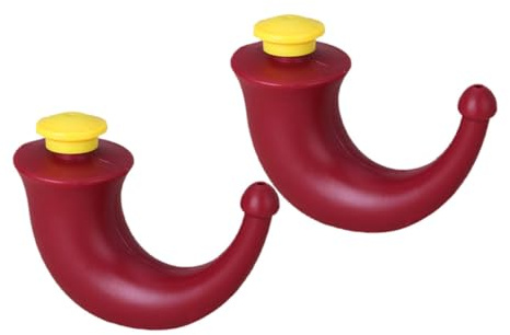 Botella de Irrigación Nasal Roja de Plástico 2 Piezas para Lavado | Compacta y Sencilla, Boquilla Práctica, Fácil de Llevar, Uso Doméstico, Diseño Bonito